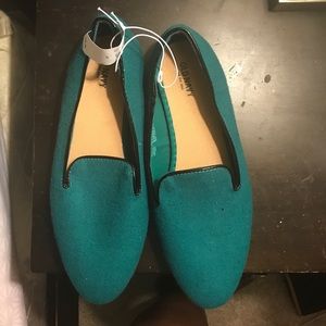 Teal loafers