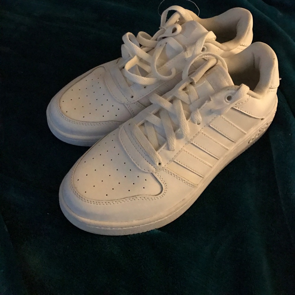 All white Adidas