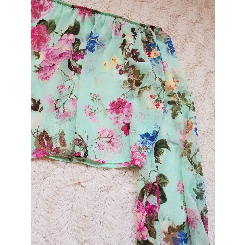 floral crop top - Picture 7 of 8