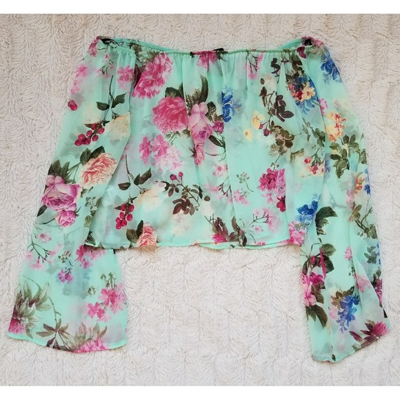 floral crop top - Picture 2 of 8