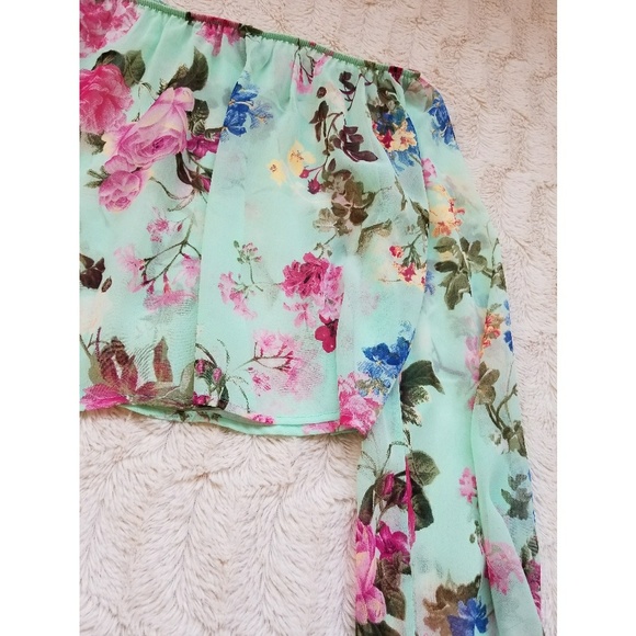 floral crop top - Picture 7 of 8