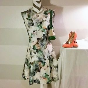 Rebecca Taylor Floral drop waist sleeveless dress
