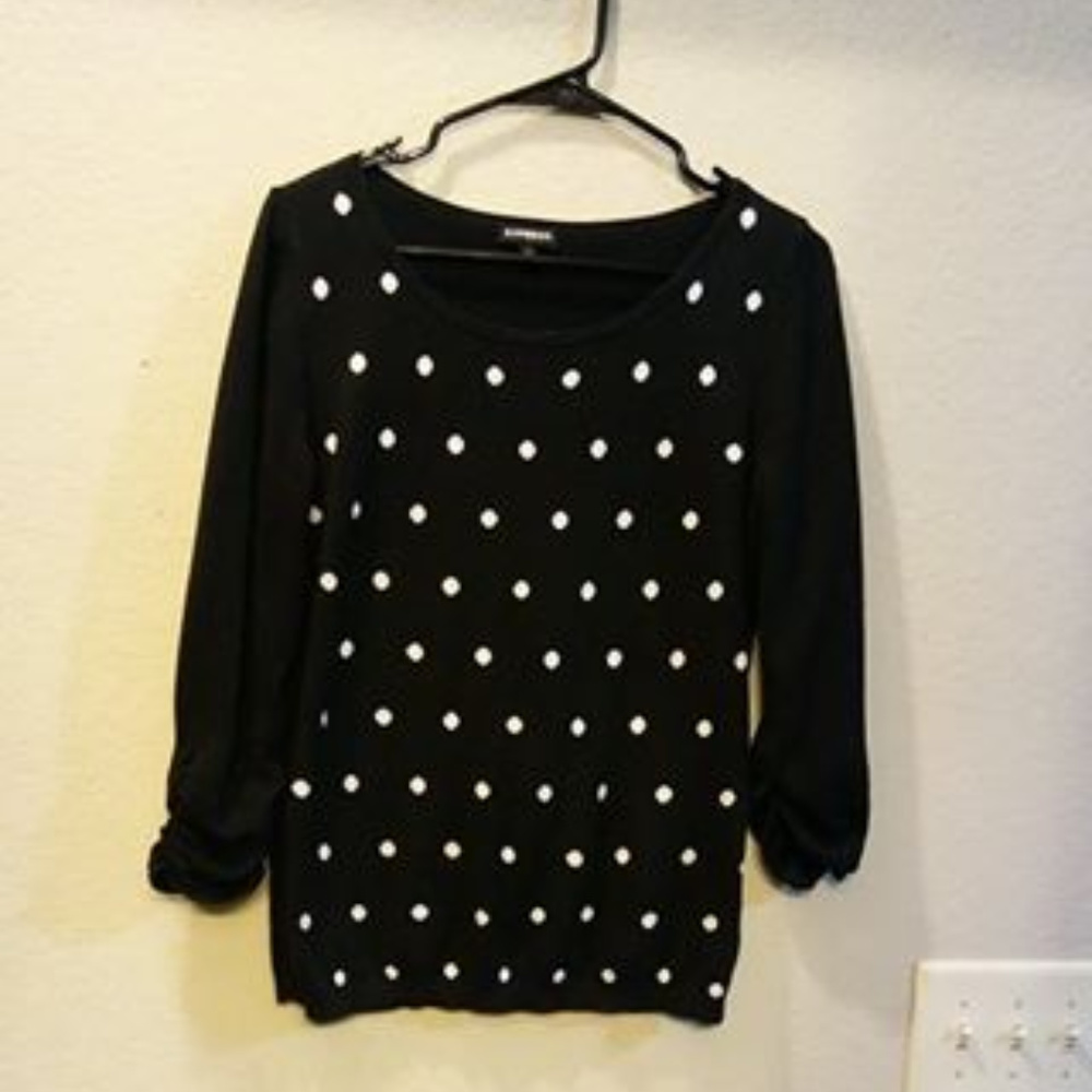 Express Black Polo top is for sale!