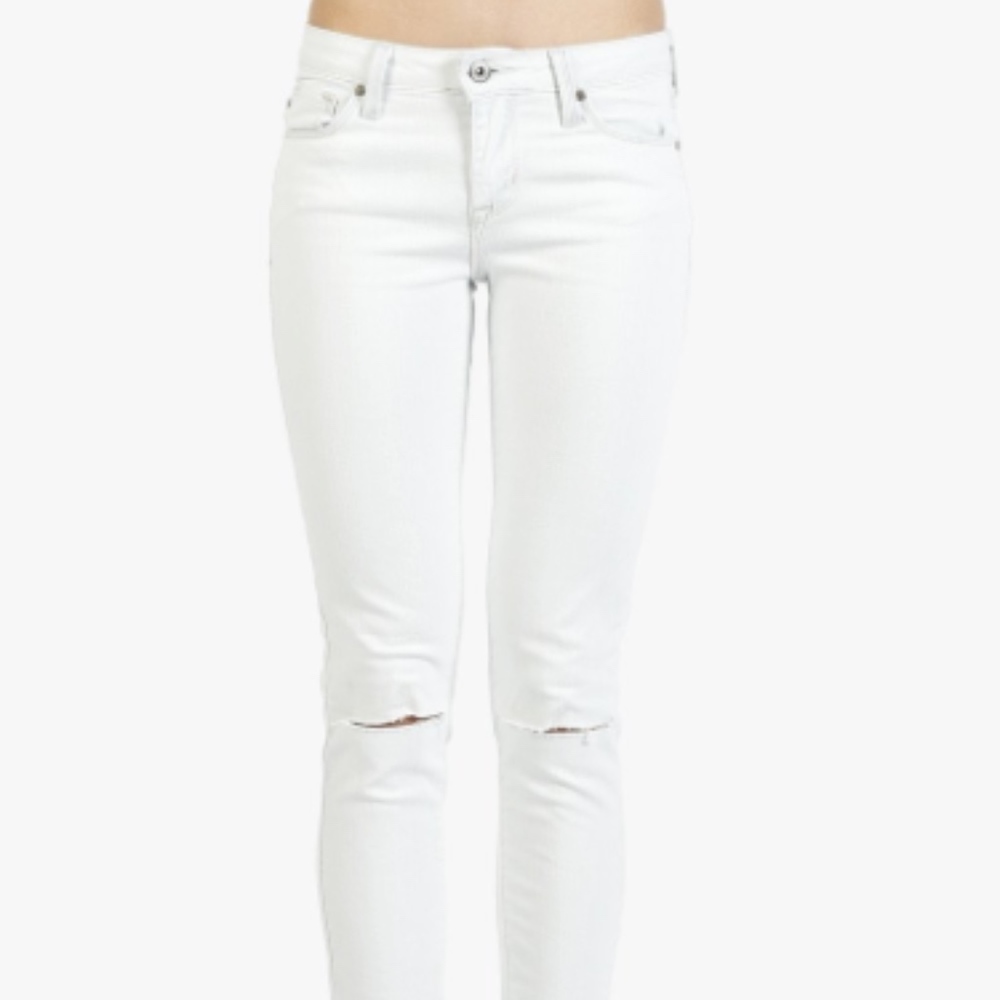 Just USA White distressed denim pants