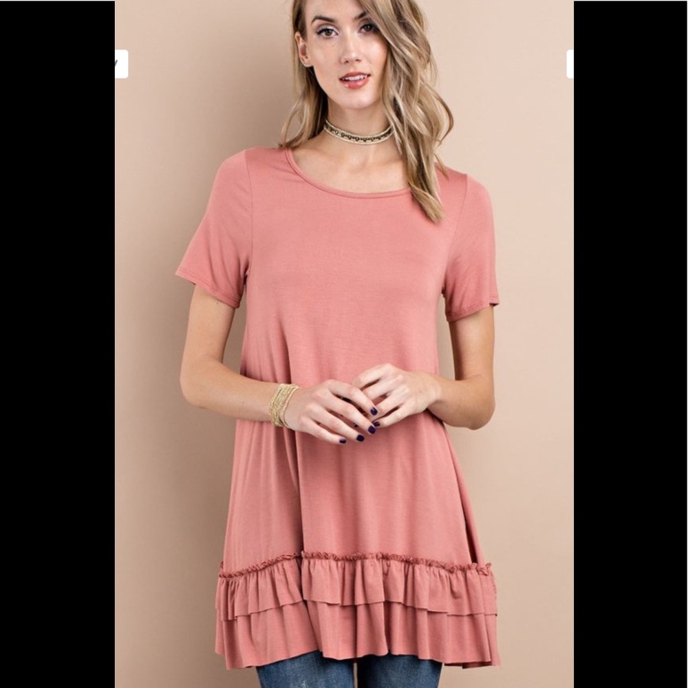 Double ruffle tunic