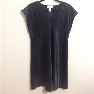 Elegant black satin sleepwear