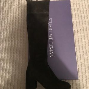 Stuart Weitzman Women's Tieland Suede black boot