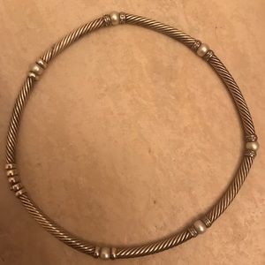 David Yurman cable choker with diamonds