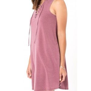 Z Supply Dresses - Z Supply Lace Up Dress in Rosewood Z Supply Dresses - Z Supply Lace Up Dress in Rosewood