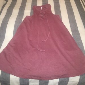 Z Supply Dresses - Z Supply Lace Up Dress in Rosewood Z Supply Dresses - Z Supply Lace Up Dress in Rosewood