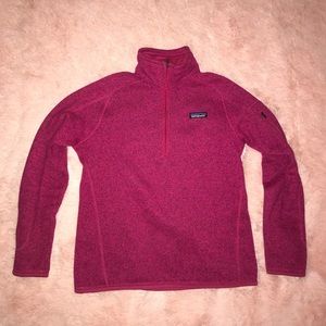 Women's Patagonia 1/4 Zip- Dark Pink