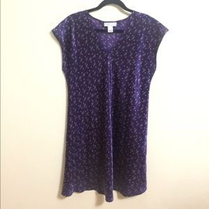 Elegant purple satin sleepwear