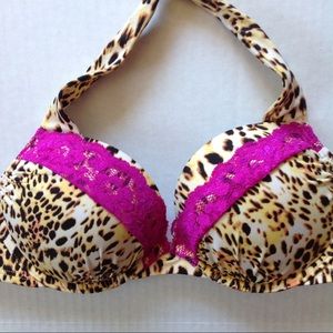 VS Small 36A Leopard Lace Push-up Swimsuit Top VS Small 36A Leopard Lace Push-up Swimsuit Top