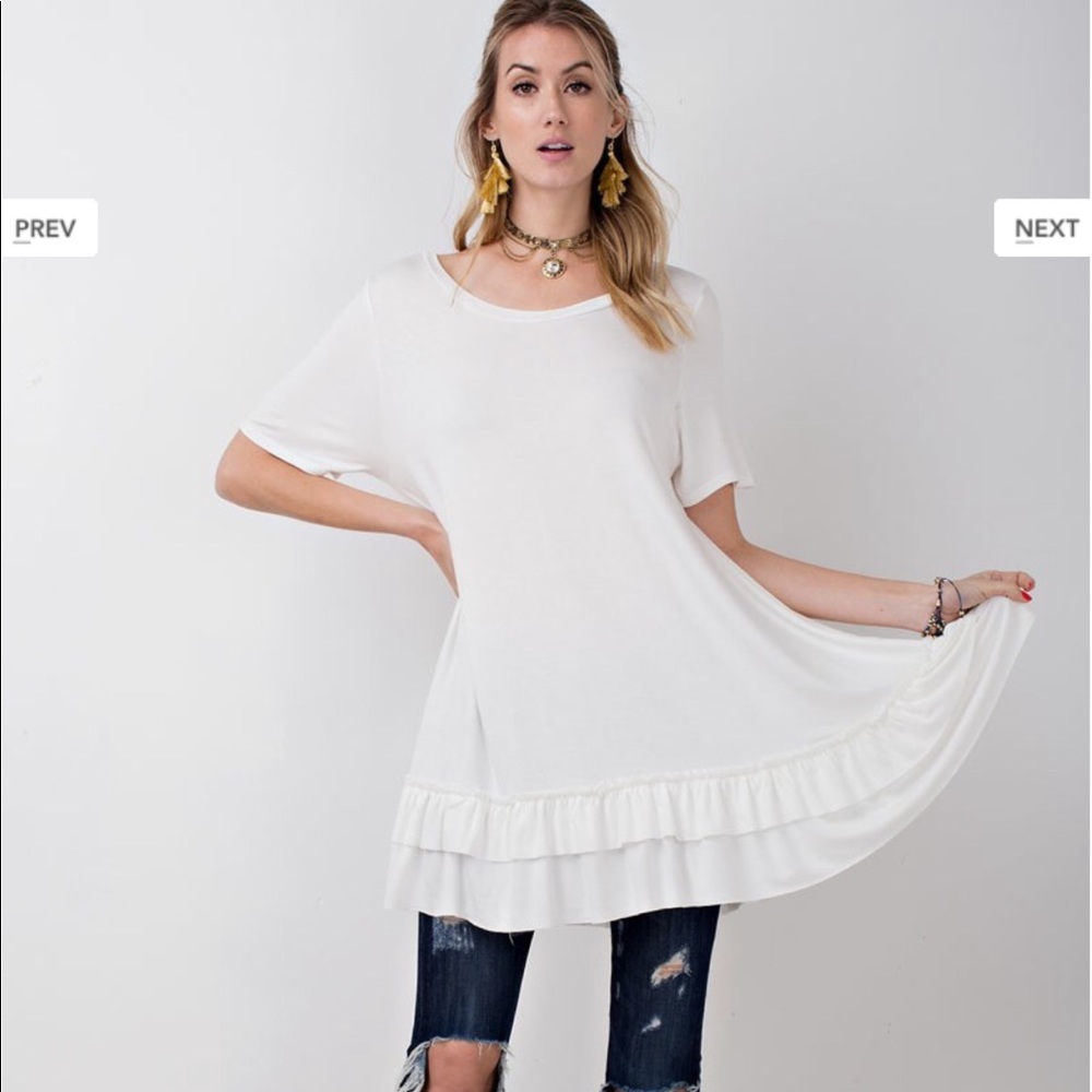Double ruffle tunic