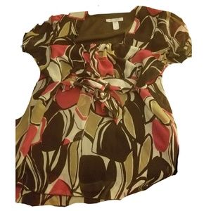 Beautiful Fall Colors - Dress Barn Top With Tie