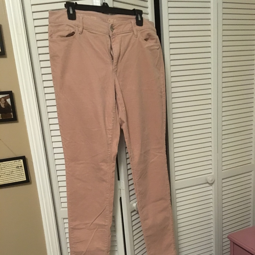 Pale pink corduroy pants