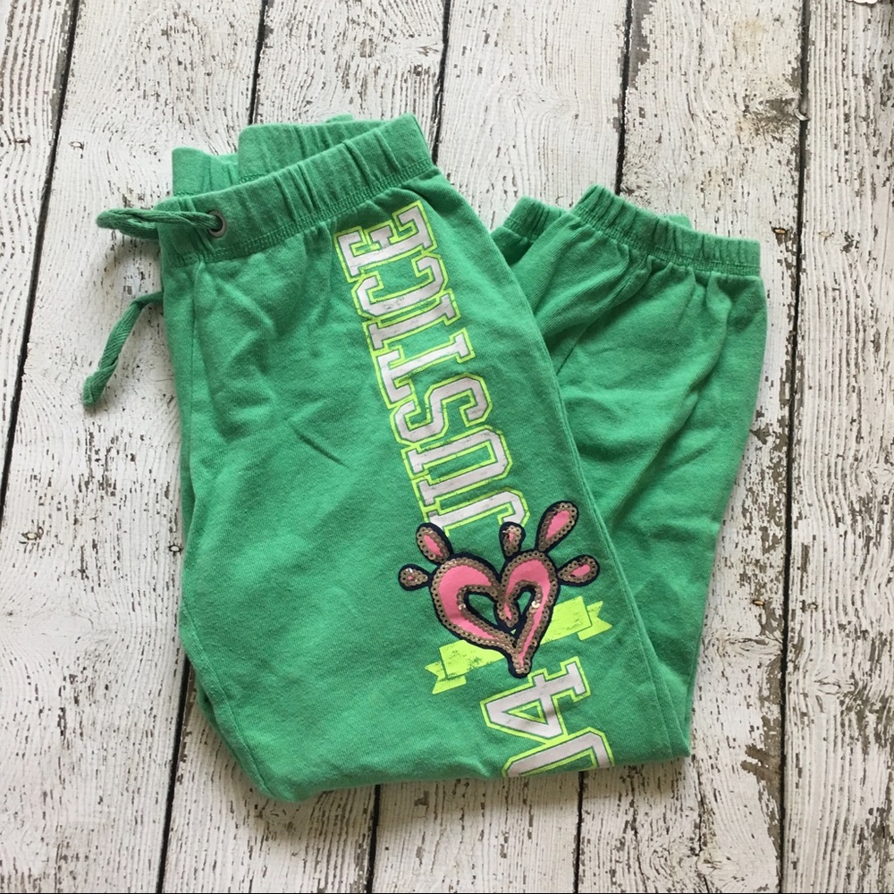 Girls Justice Green Joggers
