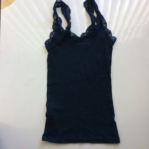 Hollister Tops - Hollister Black Shell With Lace Trim. Size Large Hollister Tops - Hollister Black Shell With Lace Trim. Size Large