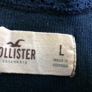 Hollister Tops - Hollister Black Shell With Lace Trim. Size Large Hollister Tops - Hollister Black Shell With Lace Trim. Size Large