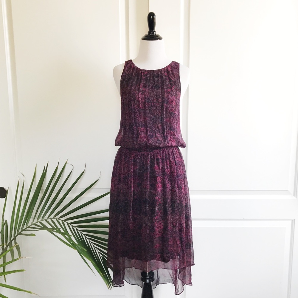 Ella Moss Purple Silk High & Low Dress