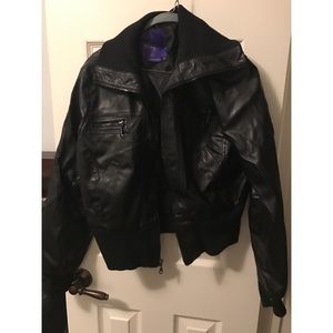 Miley Cyrus Black Faux leather jacket
