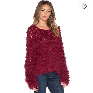 NWT For Love and Lemons Joplin Pullover in Maroon
