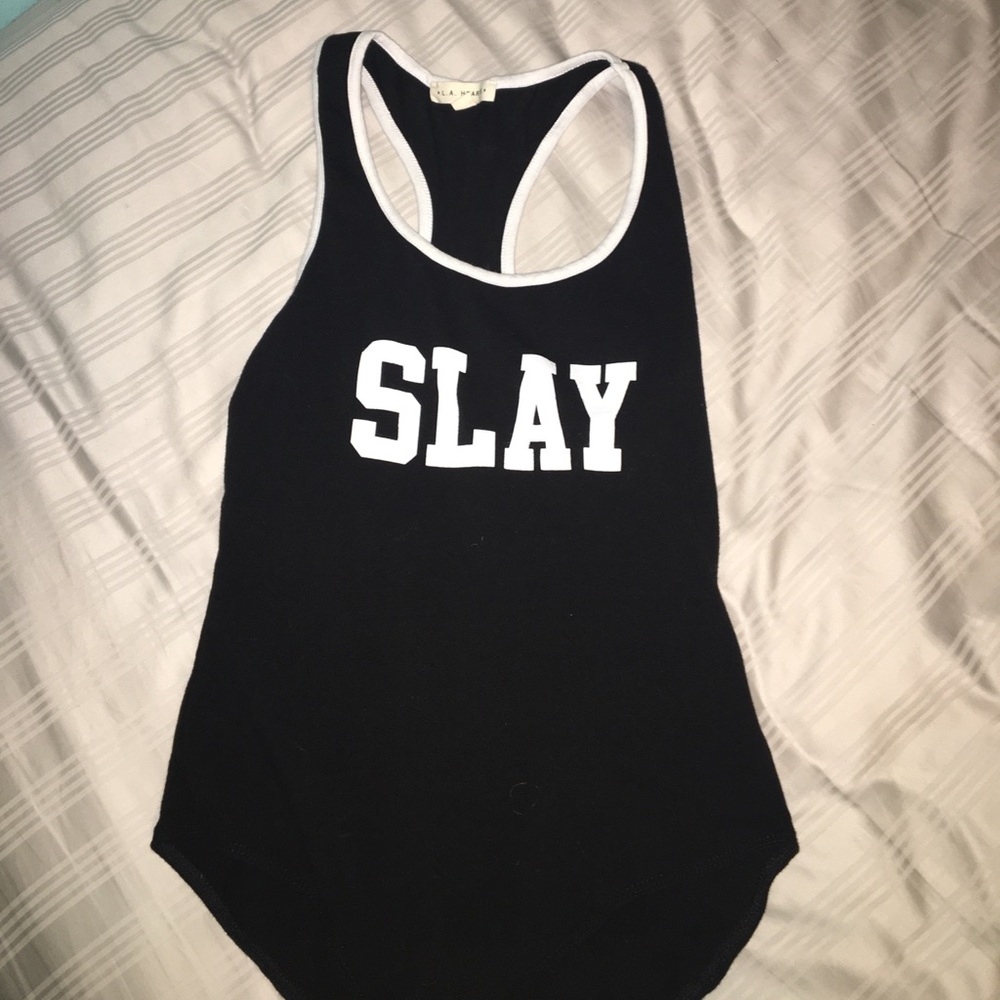 LA hearts one piece body suit