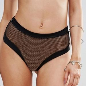 Free People High Waisted Mesh Knickers
