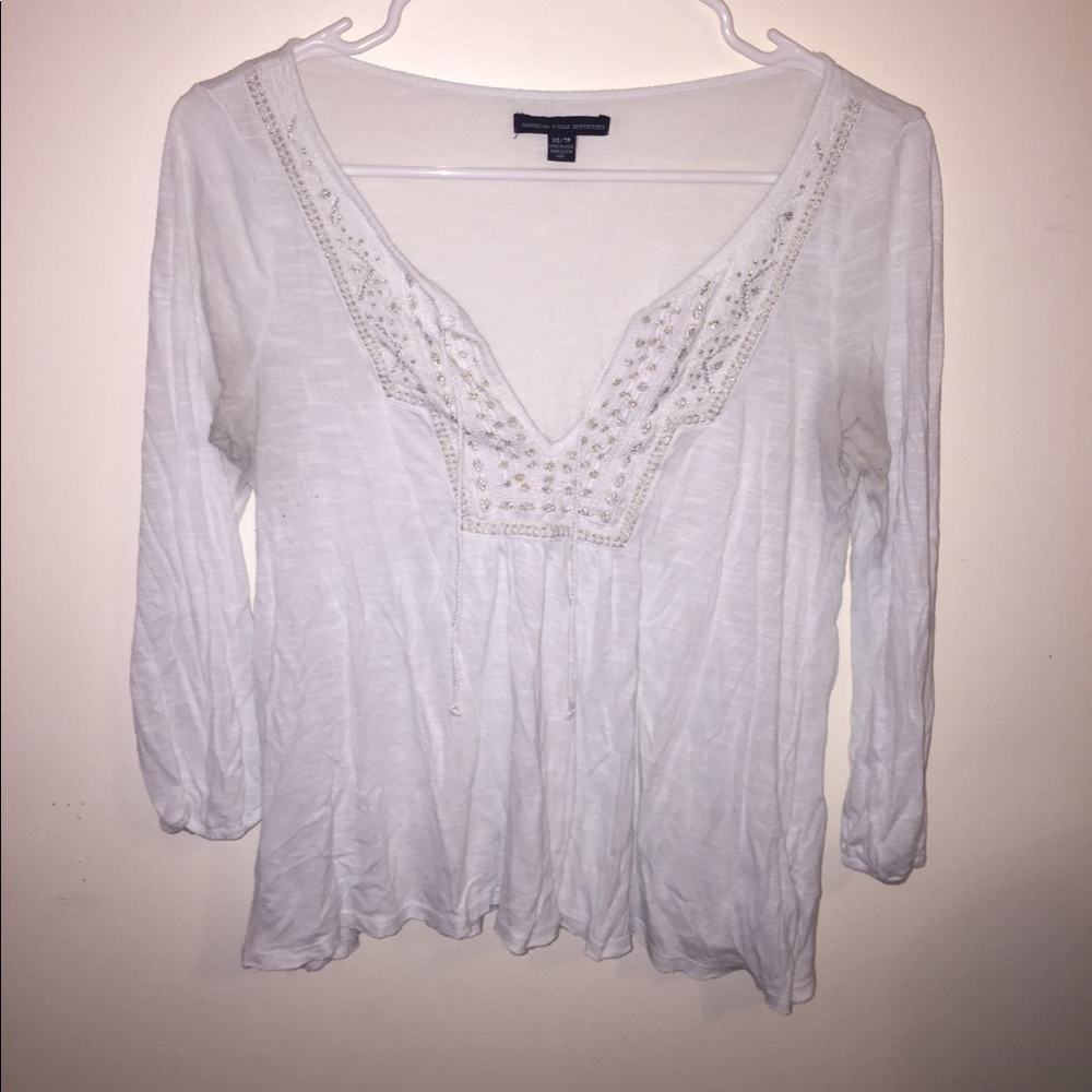 American Eagle quarter sleeved tee- extra small