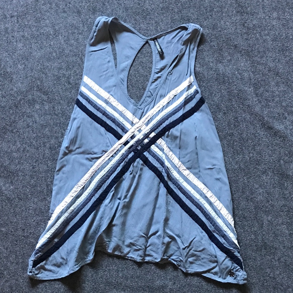 Blue striped tank
