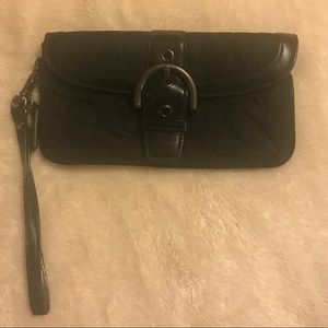 Authentic black coach wristlet