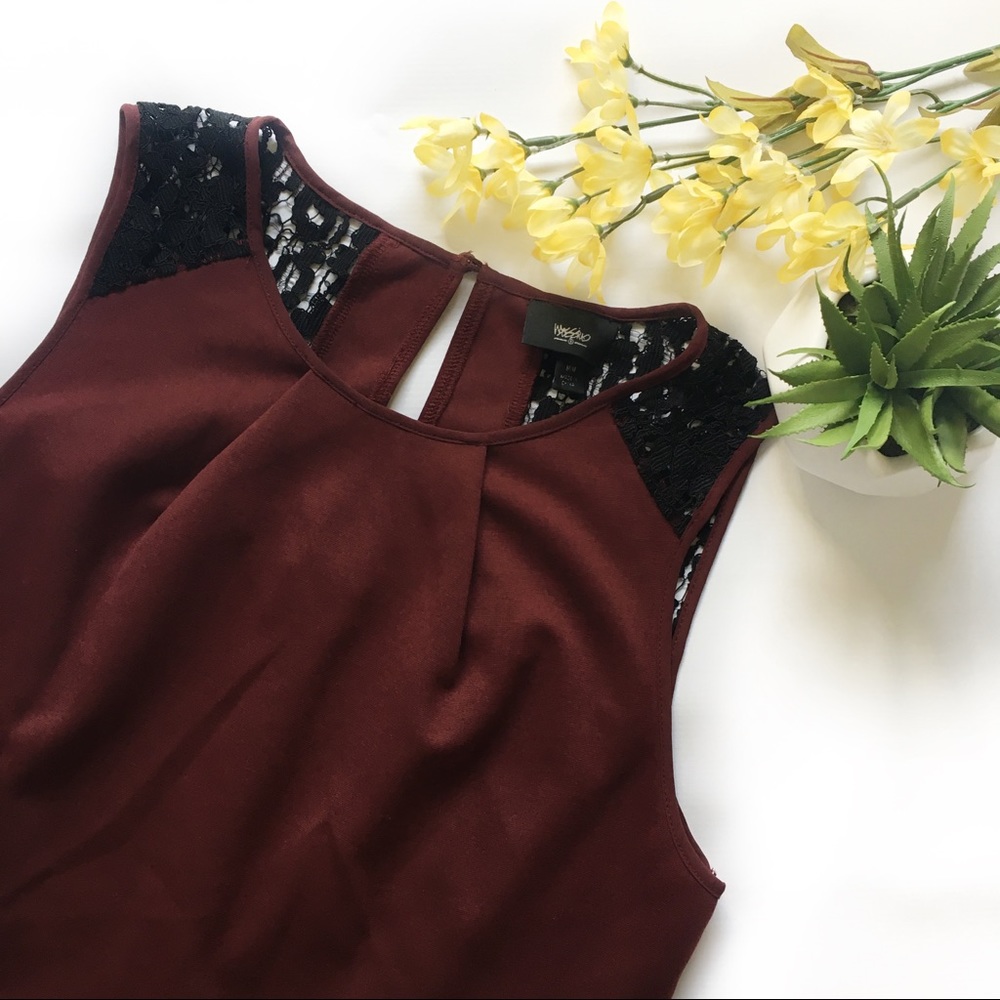 Women's Mossimo Maroon Skater Dress