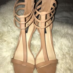 Forever 21 nude strappy heels Forever 21 nude strappy heels