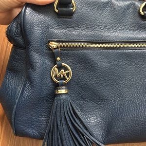 Michael Kors Navy and Gold Purse