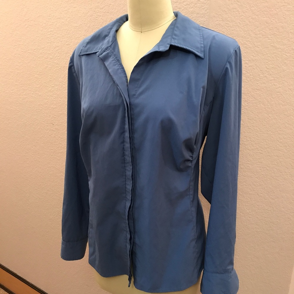 Blue button down shirt