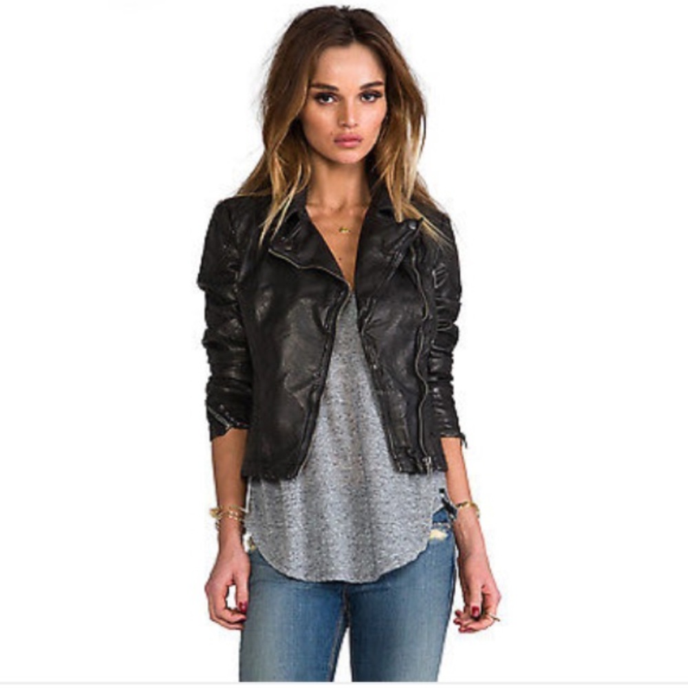 Free People Vegan Leather Jacket