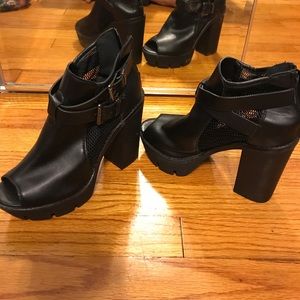 Call it Spring peep-toe booties