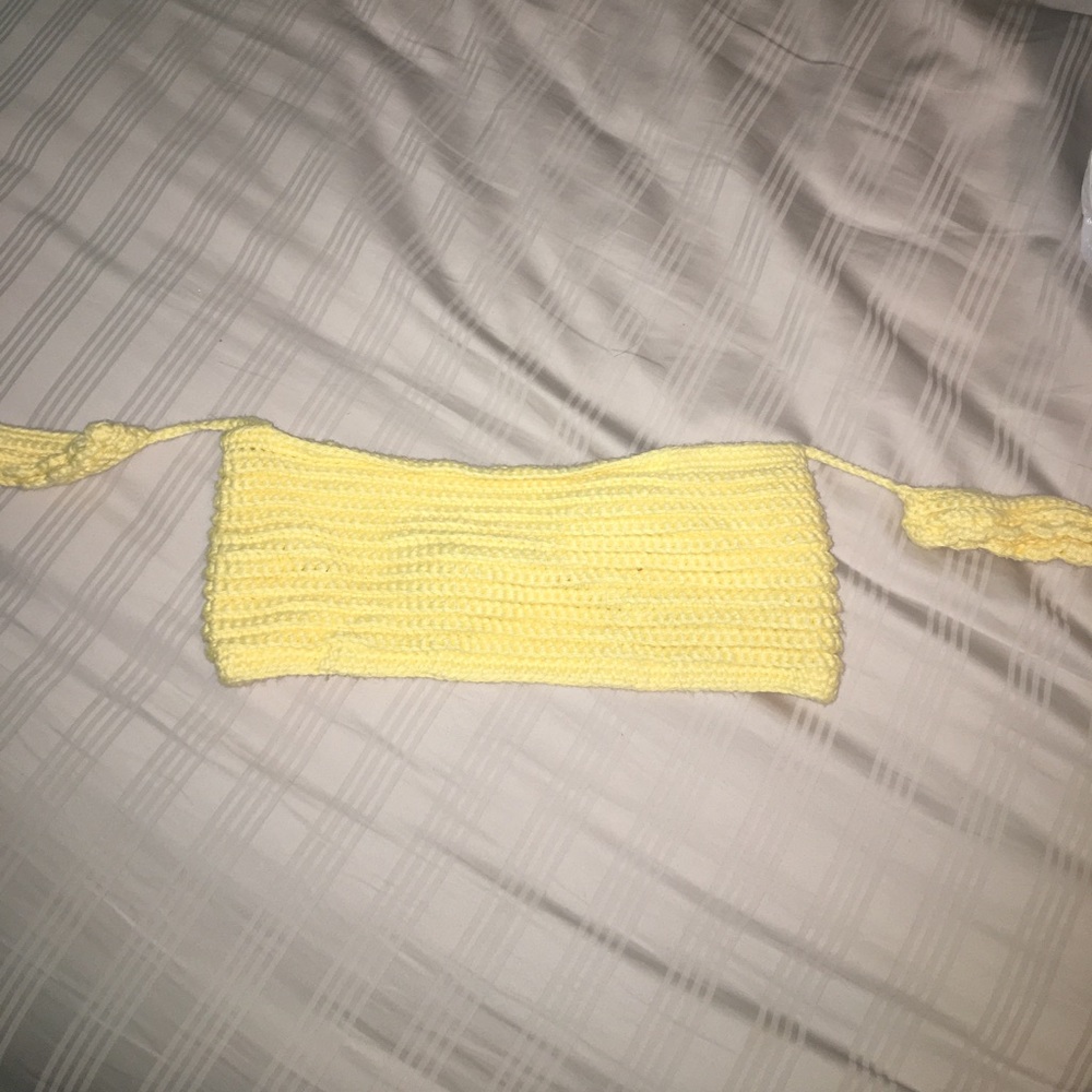 Handmade crochet bikini top by me