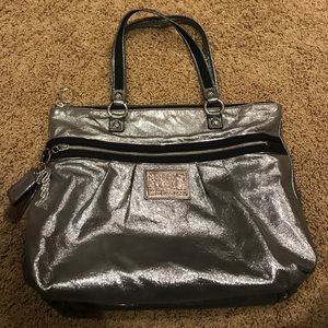 Coach Poppy Metallic Tote