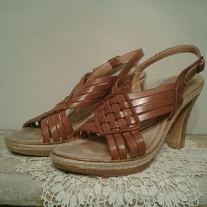 Leather Sling-Back Heels