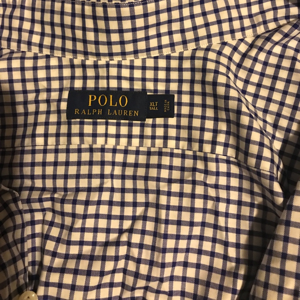 Ralph Lauren plaid Button shirt with pink horse