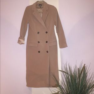 Tan button down trench coat -length 117cm/46"