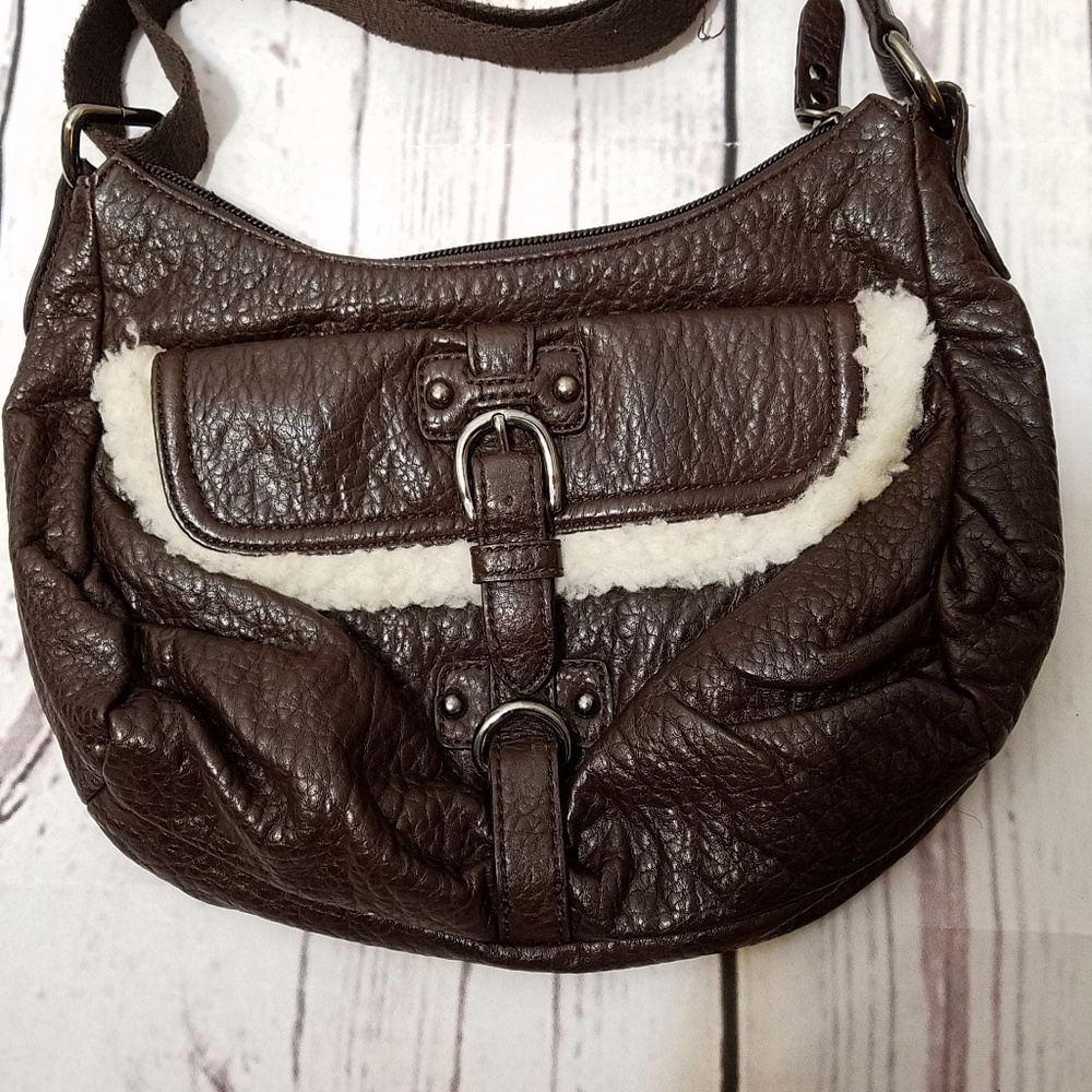 Kenneth Cole Reaction Faux Leather Fleeced Hobo