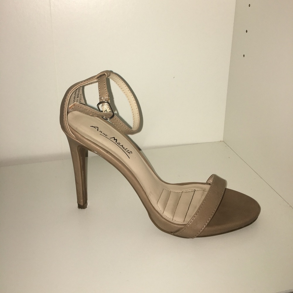 Nude sandal heels