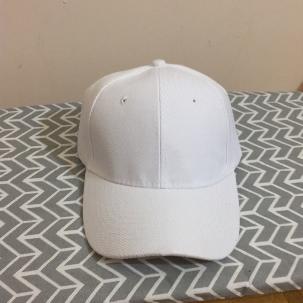 Plain white cap