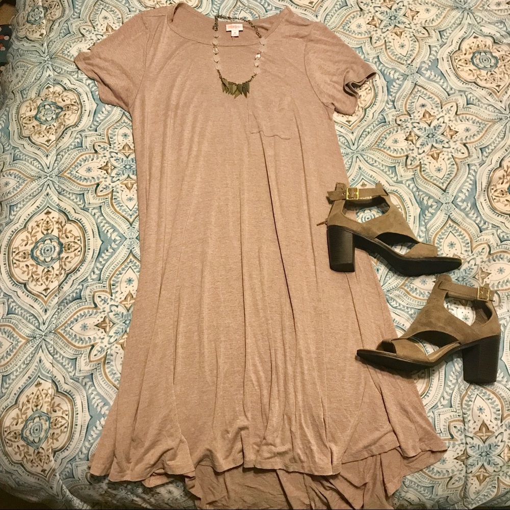 Light mauve LulaRoe Carly Dress