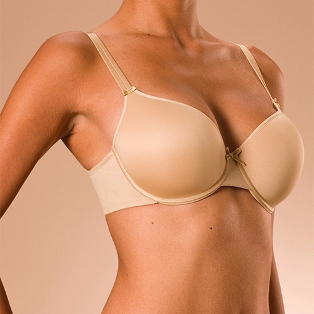 NWT Chantelle Basic Invisible T-Shirt Bra Thong Set 34B/XS