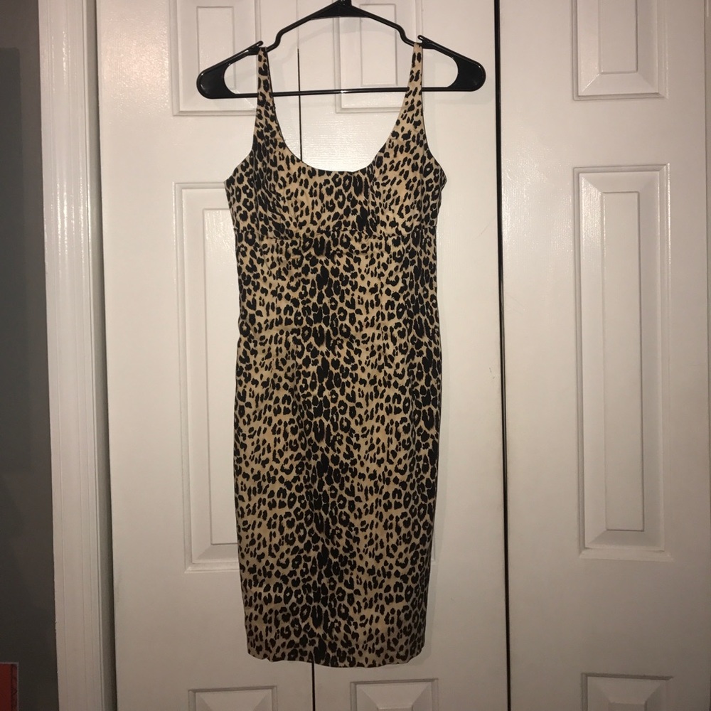 Cheetah print pencil dress