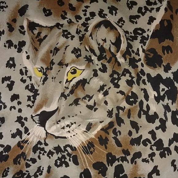 VTG Leopard Print Scarf - Picture 2 of 4