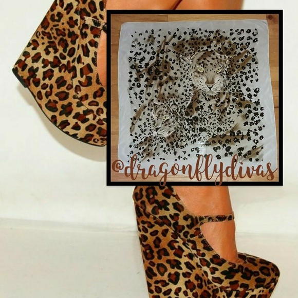 VTG Leopard Print Scarf - Picture 1 of 4
